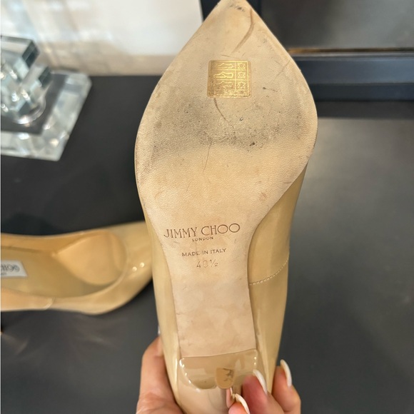 Jimmy Choo - Nude Anouk Patent heels  - 40.5 NEW - Picture 6 of 7